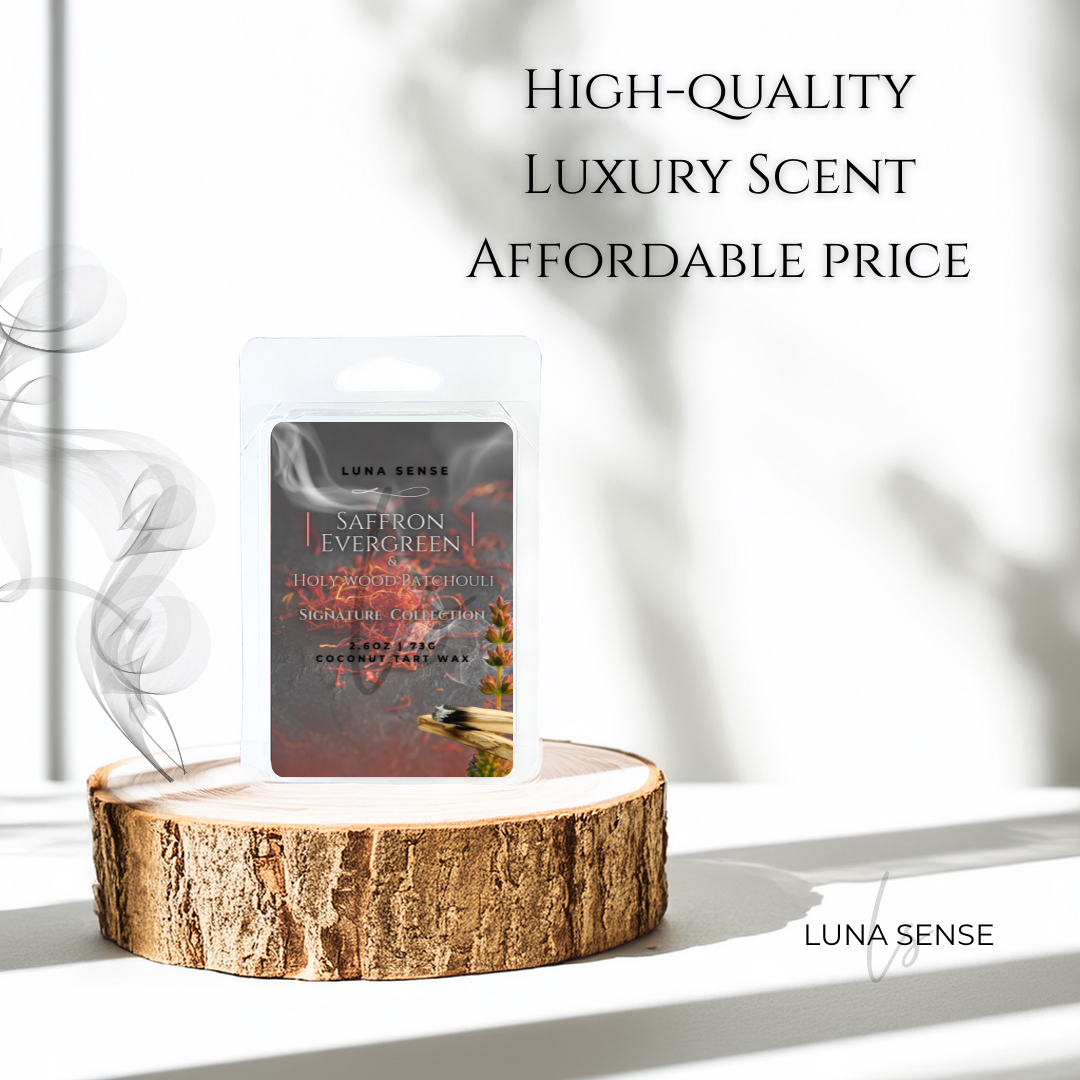 Saffron Evergreen & Holy Wood Patchouli Wax Melt