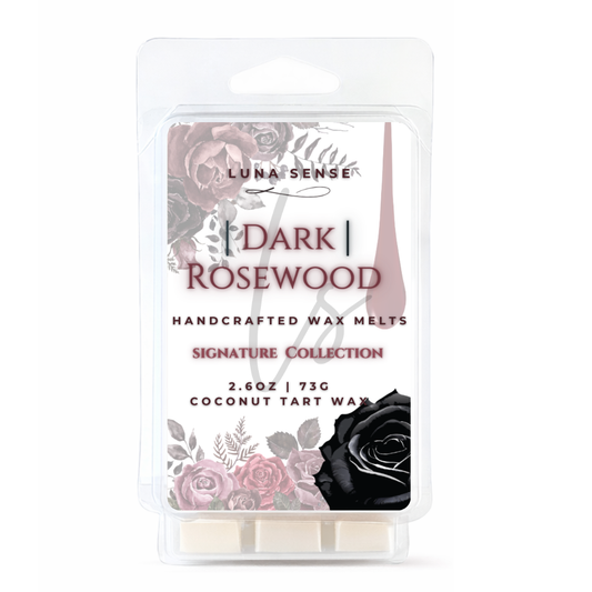 Luna Sense Dark Rosewood Wax Melt | Warm Amber Wood