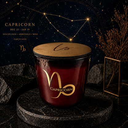 Capricorn Zodiac Candle | Cedar Cashmere & Warm Woods