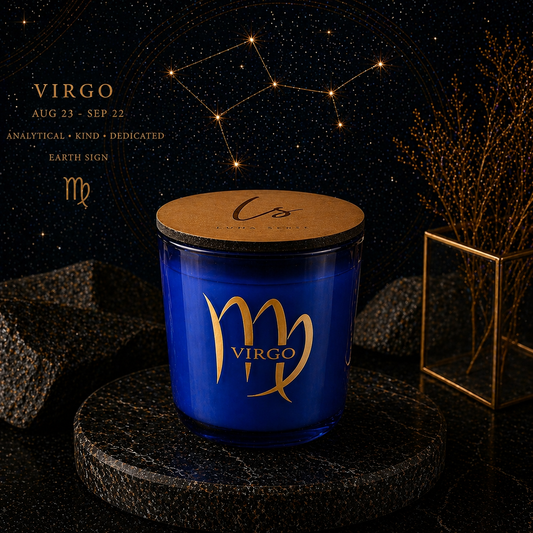 Virgo Zodiac Candle | Saffron Patchouli & Soft Woods