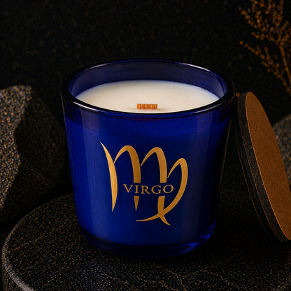 Virgo Zodiac Candle | Saffron Patchouli & Soft Woods