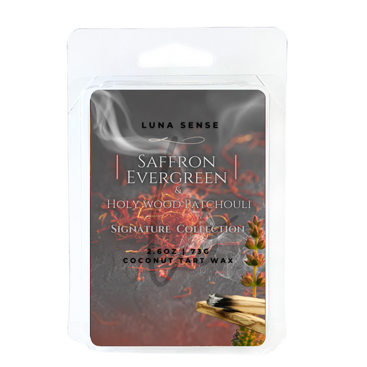 Saffron Evergreen & Holy Wood Patchouli Wax Melt
