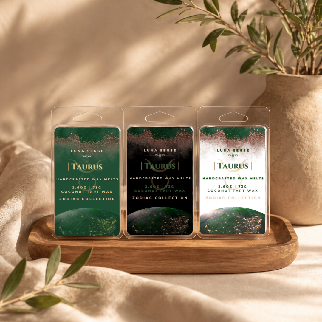 Taurus Zodiac Wax Melt Bundle | 3-Pack Cozy Woodsy Scent
