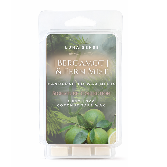 Luna Sense Bergamot & Fern Mist Wax Melt | Earthy Mist