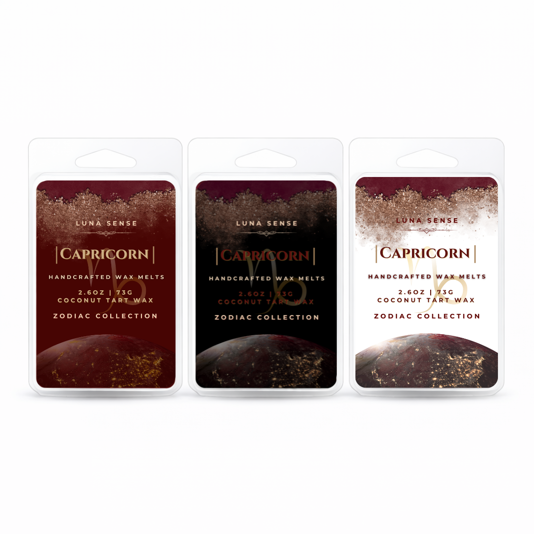 Capricorn Zodiac Wax Melt Bundle | 3-Pack Warm Woodsy Scent