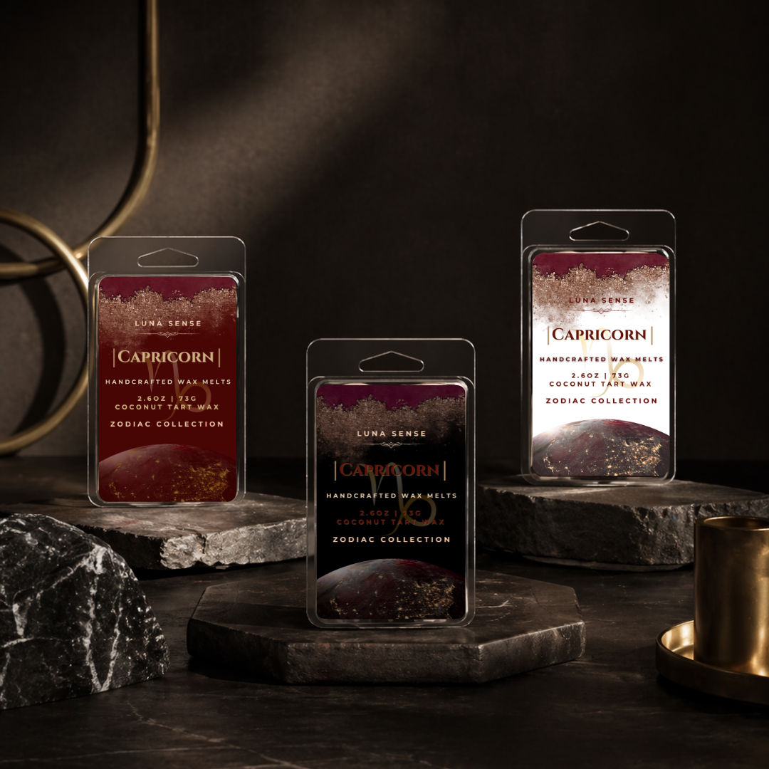 Capricorn Zodiac Wax Melt Bundle | 3-Pack Warm Woodsy Scent