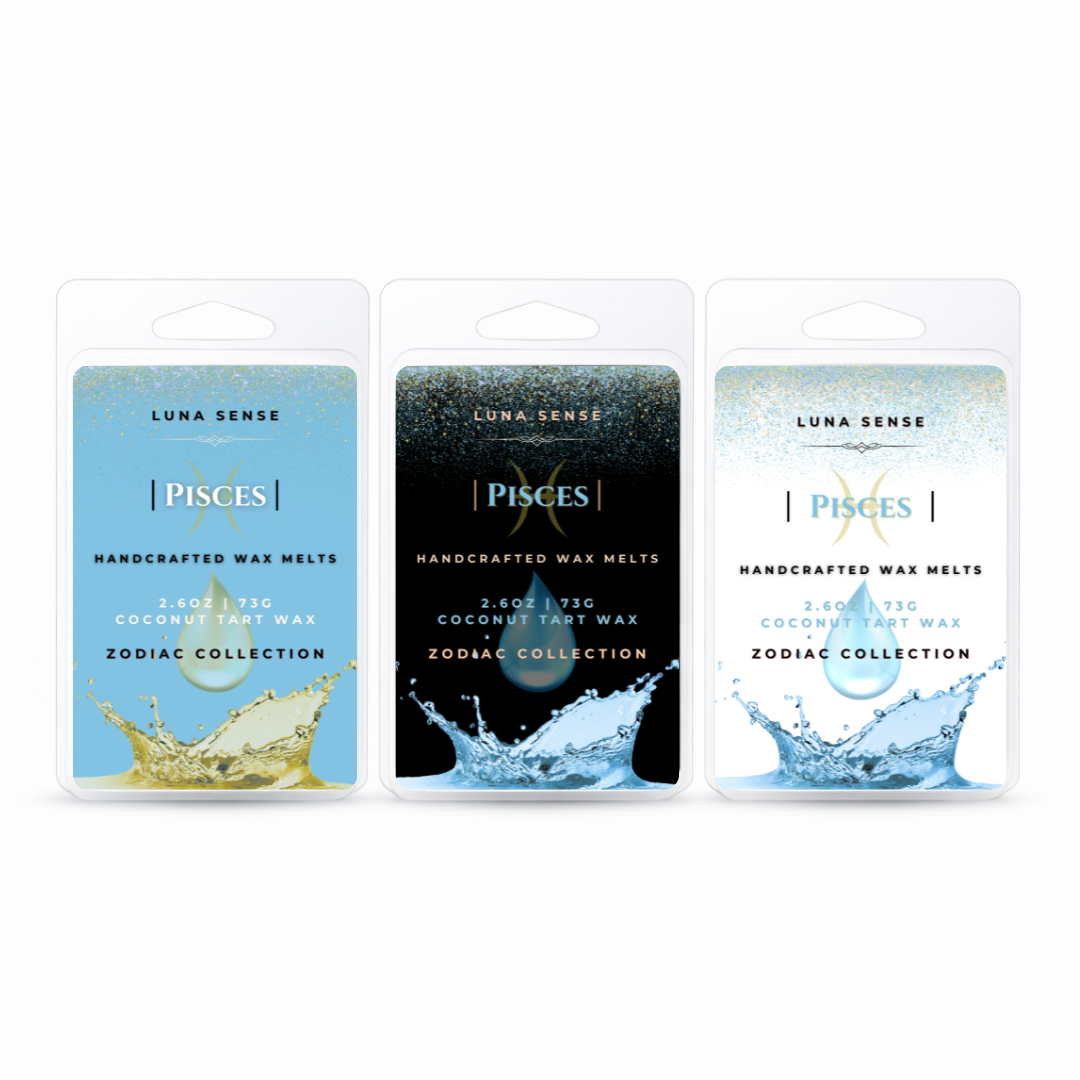 Pisces Zodiac Wax Melt Bundle | 3-Pack Soft Ocean Scent