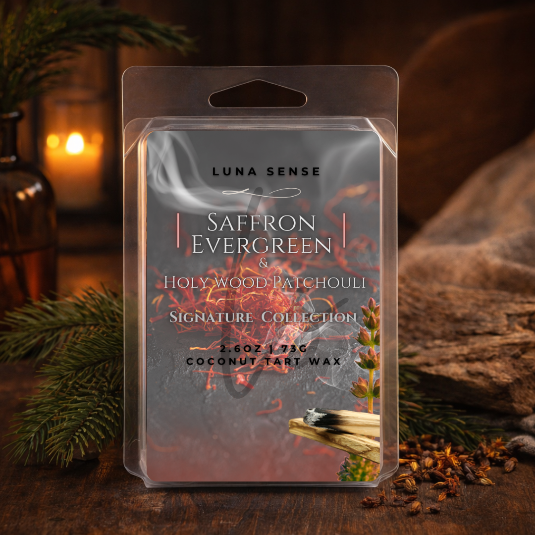 Saffron Evergreen & Holy Wood Patchouli Wax Melt