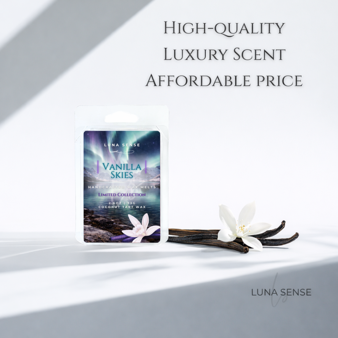 Luna Sense Vanilla Skies Wax Melt | Vanilla & Herbal Woods